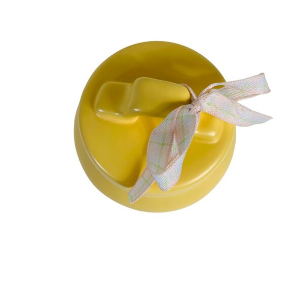 Rae Dunn Yellow Ceramic Canister Crack Me Up Lid Kitchen Decor Farmhouse - Picture 13 of 16